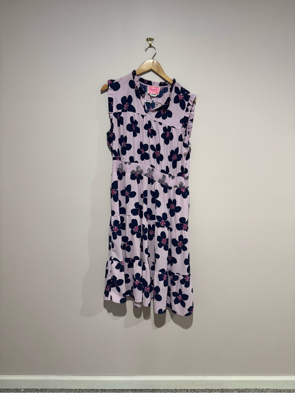 Kate Spade New York Floral Sleeveless Tiered Midi Dress Size XL